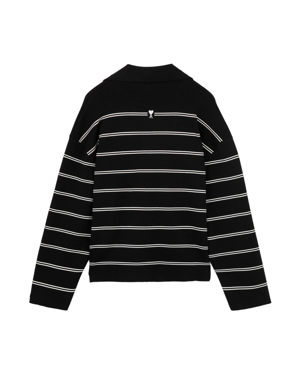 Striped polo sweater