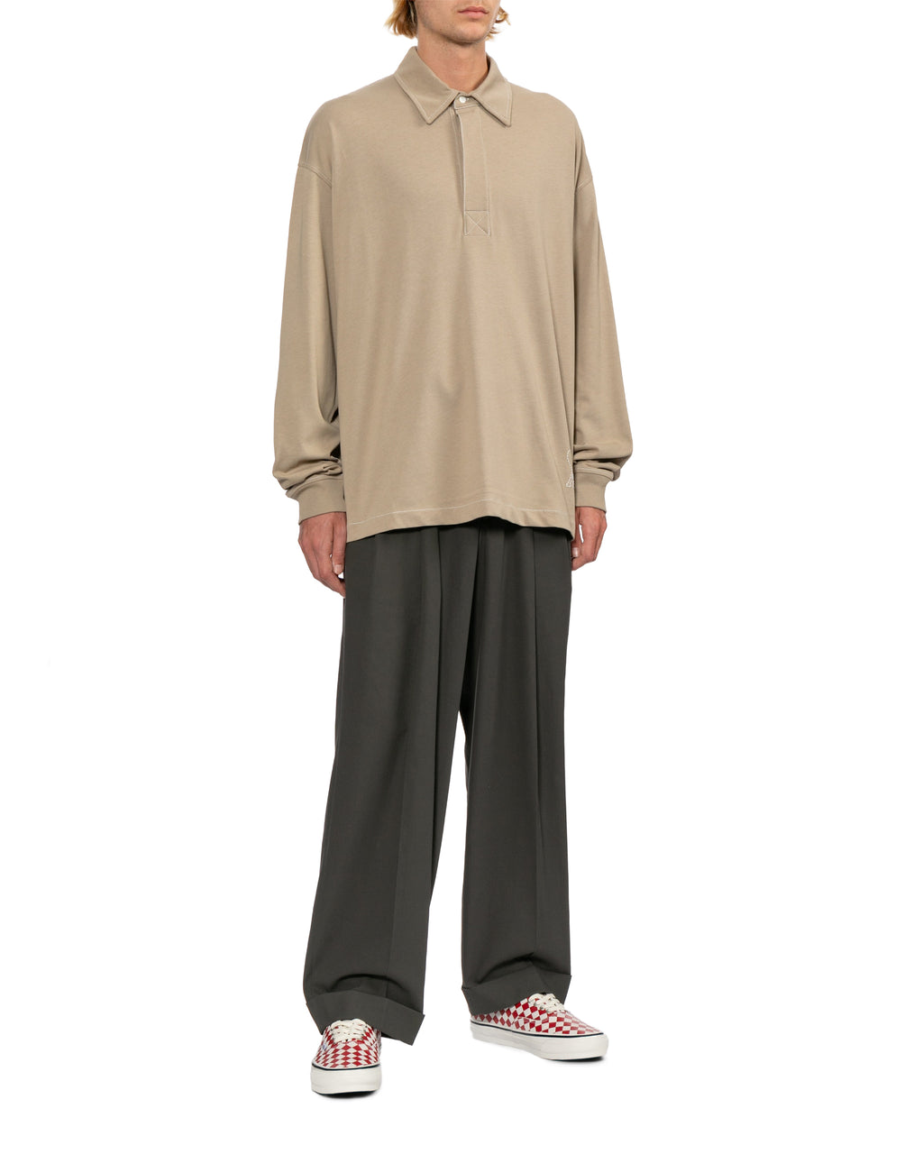 Long sleeve polo shirt