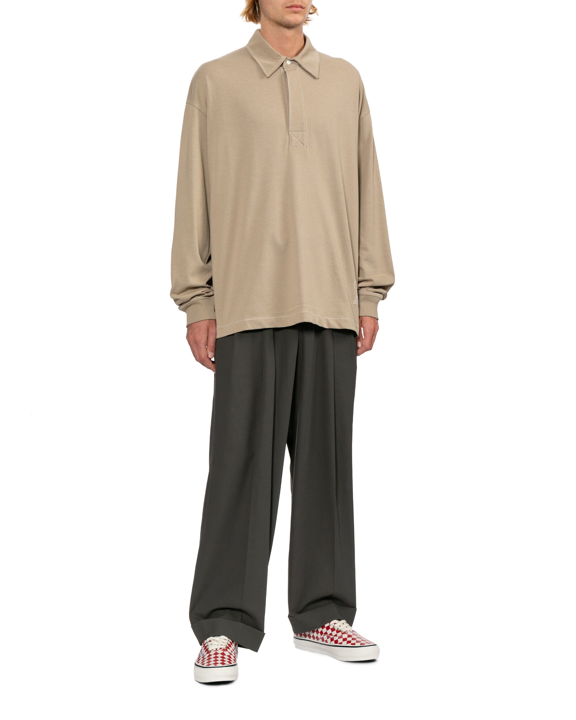 Long sleeve polo shirt