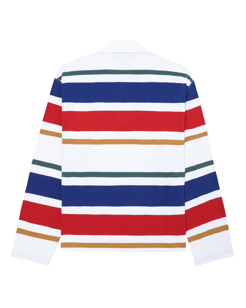 Striped long sleeve polo shirt