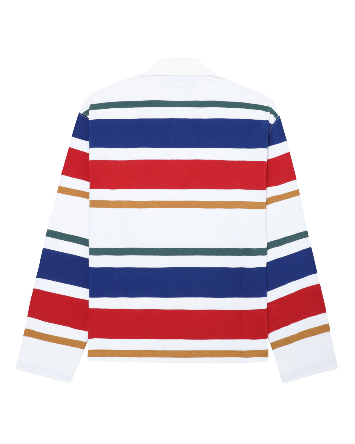 Striped long sleeve polo shirt