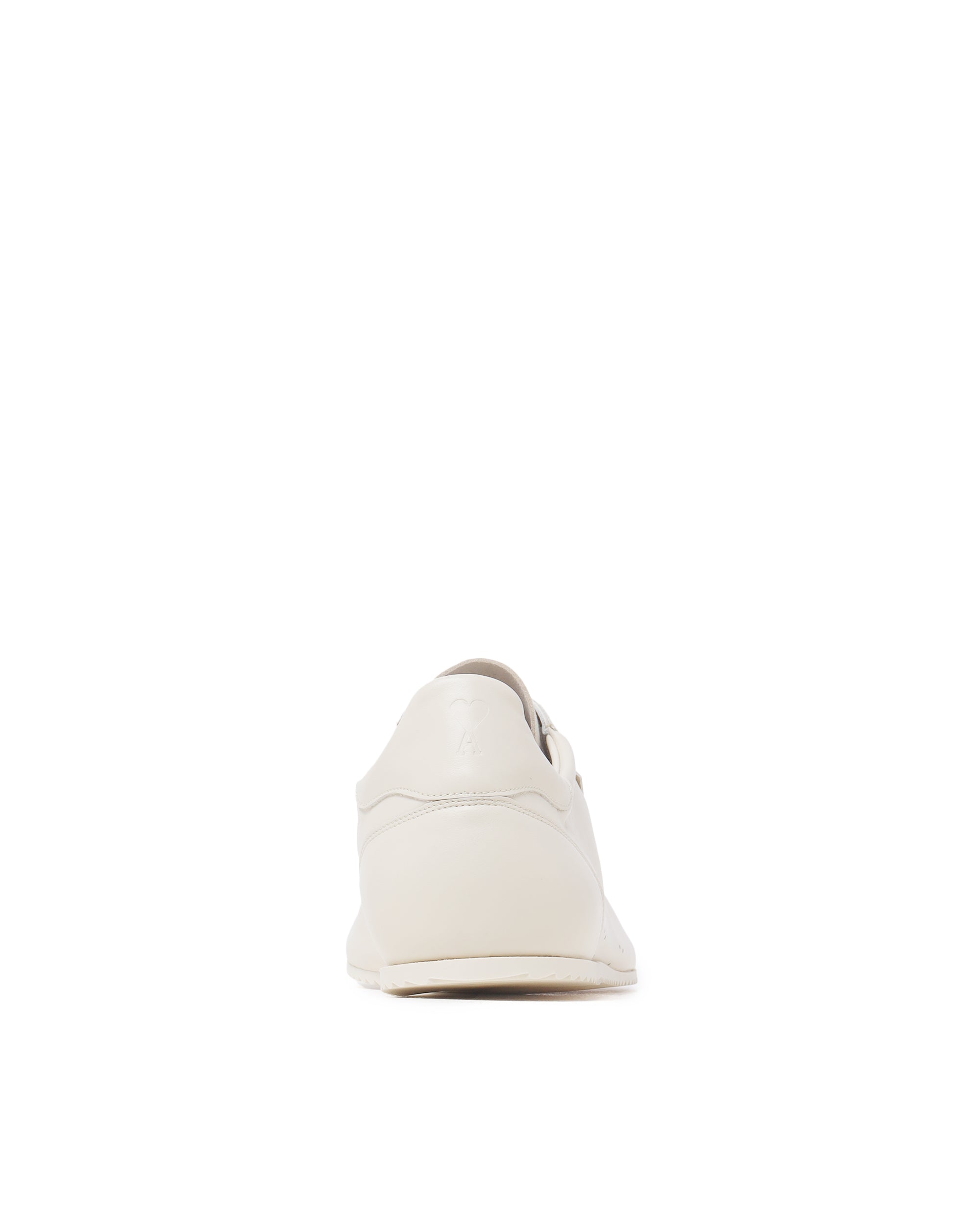 Perforated leather lace-up sneakers