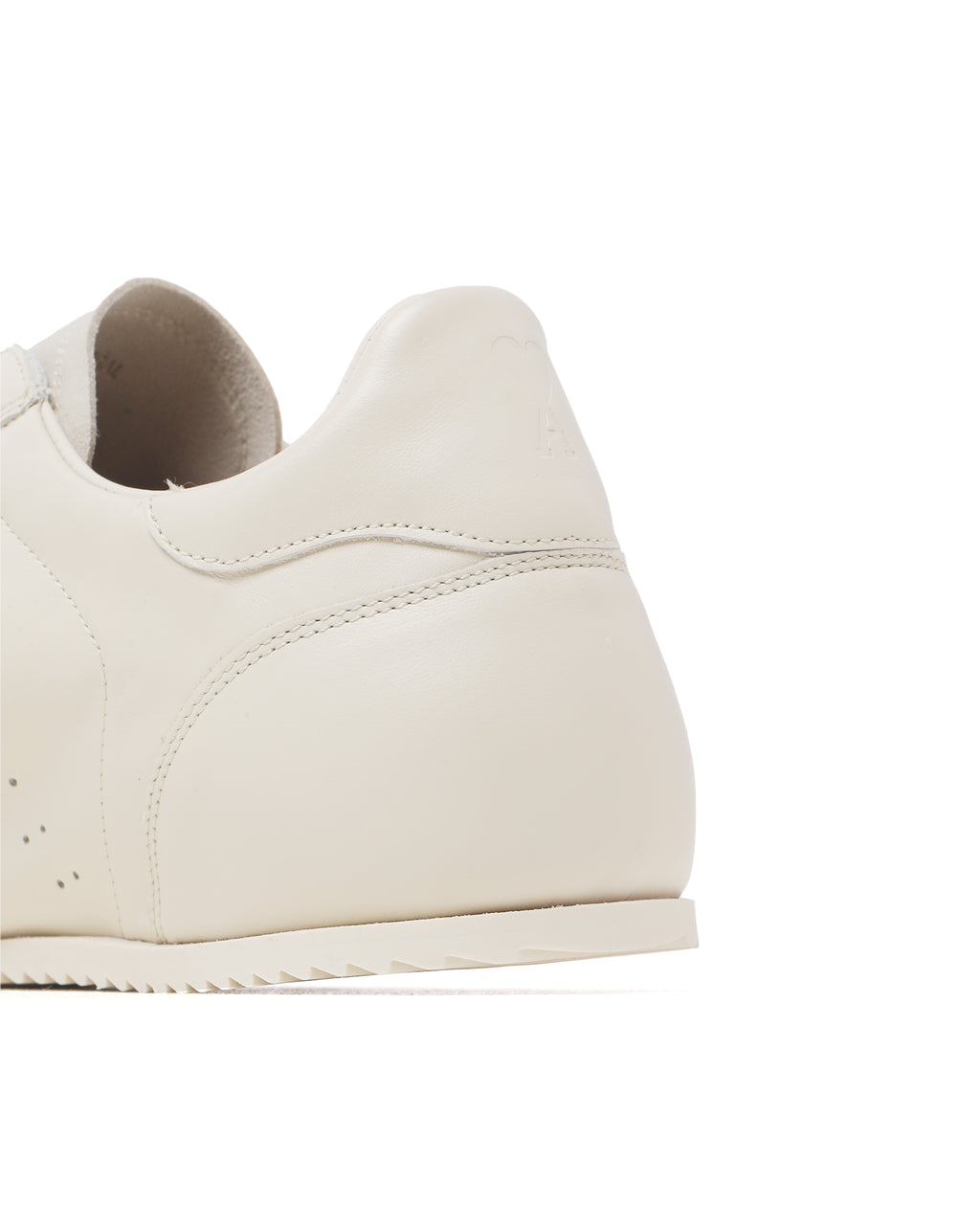 Perforated leather lace-up sneakers