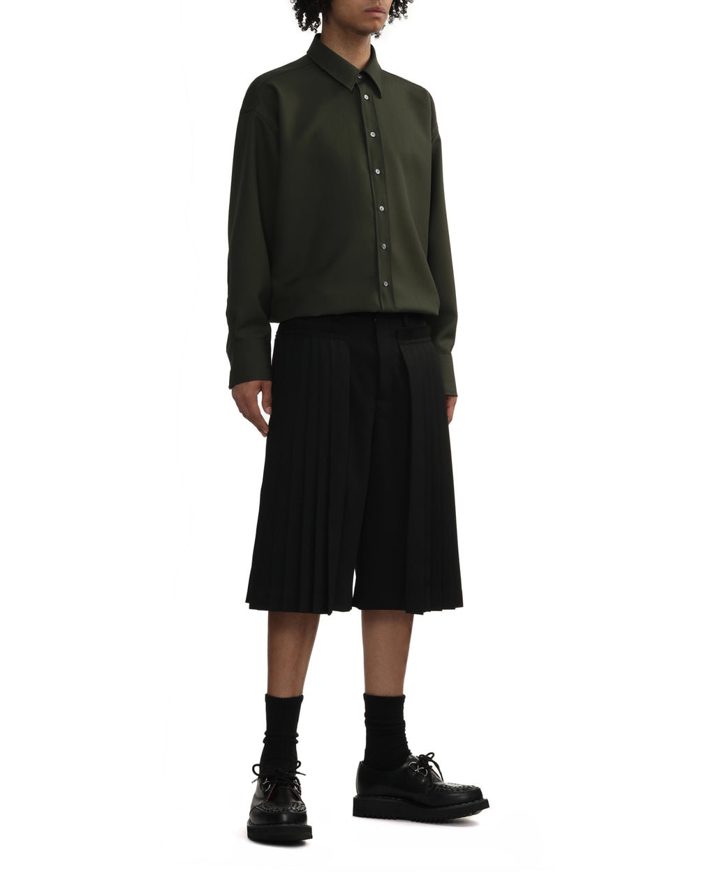 Pleated shorts