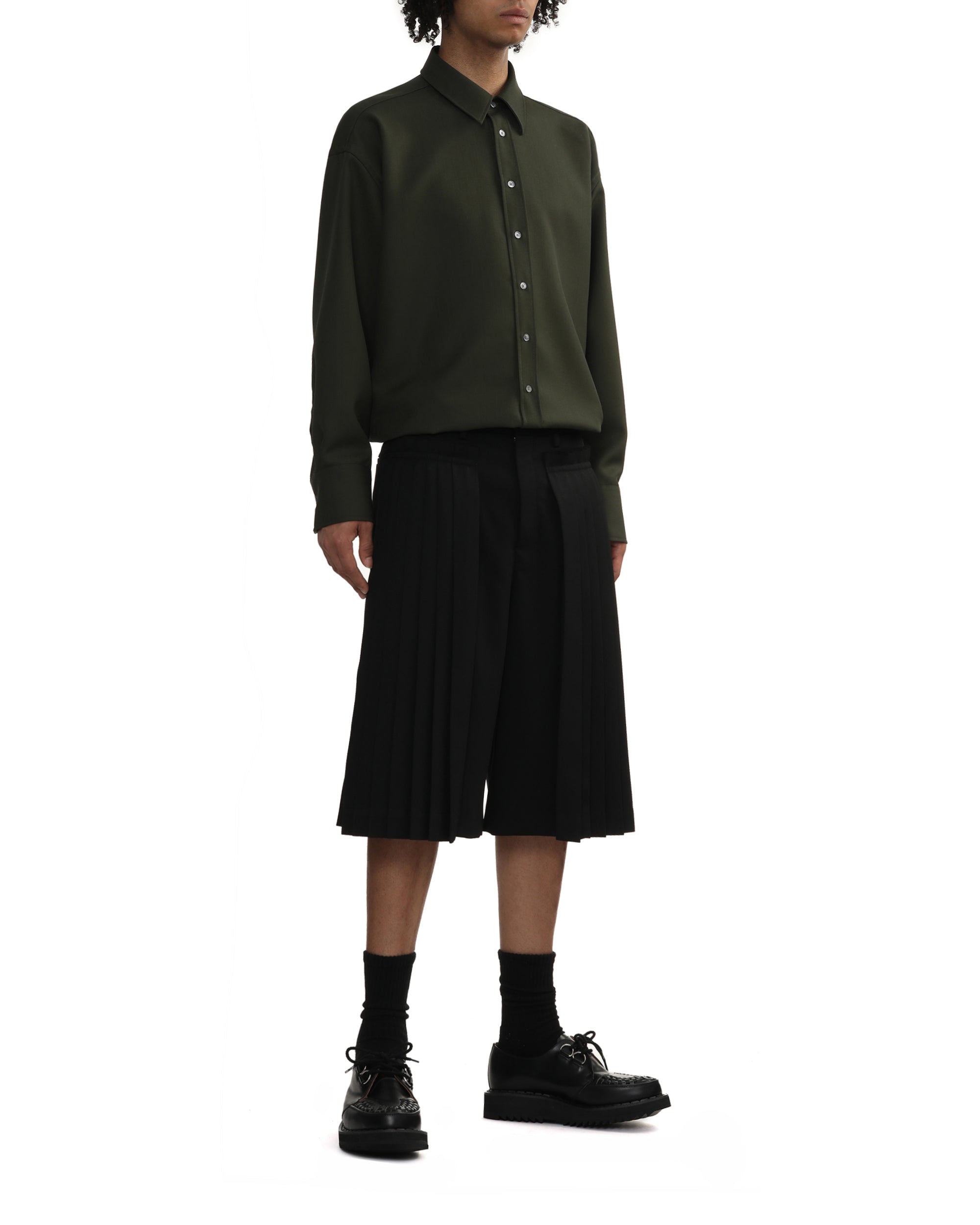 Pleated shorts