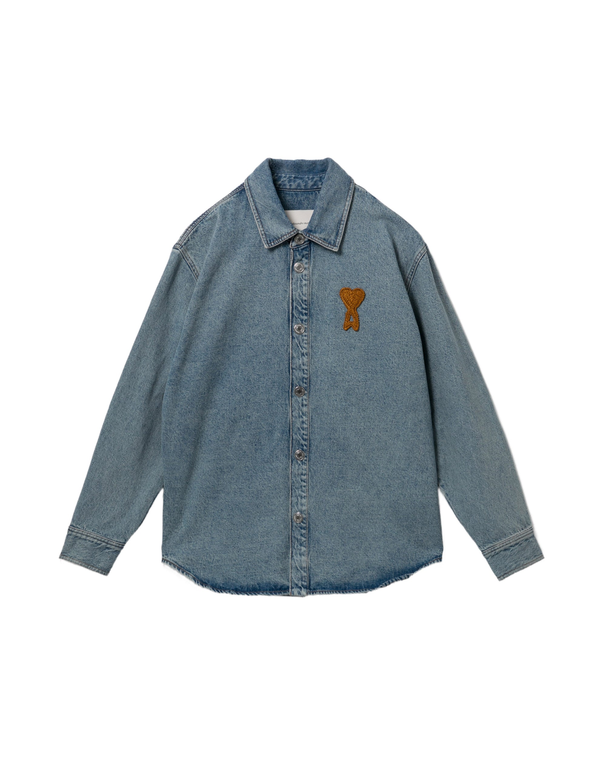 Embroidered denim shirt