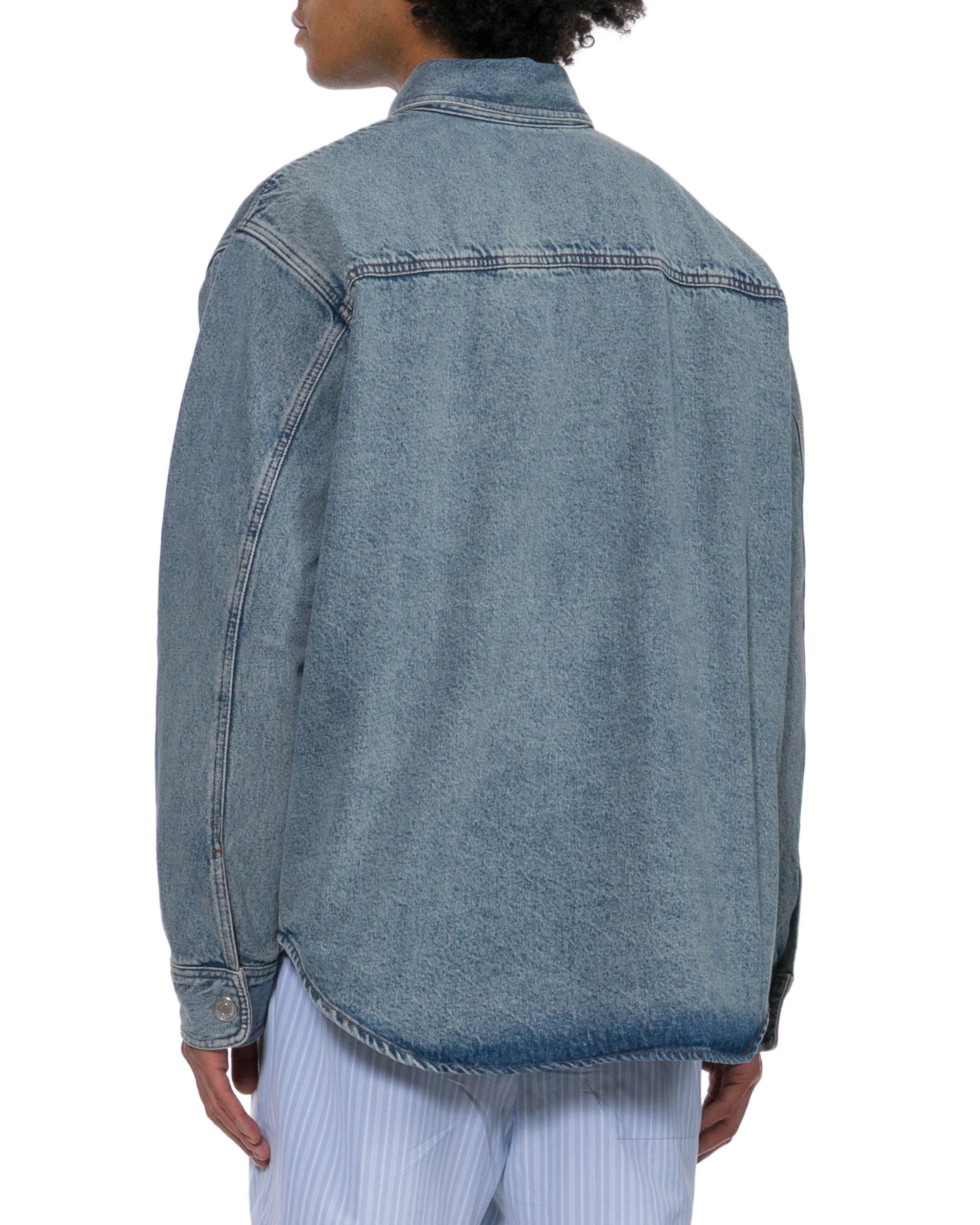 Embroidered denim shirt