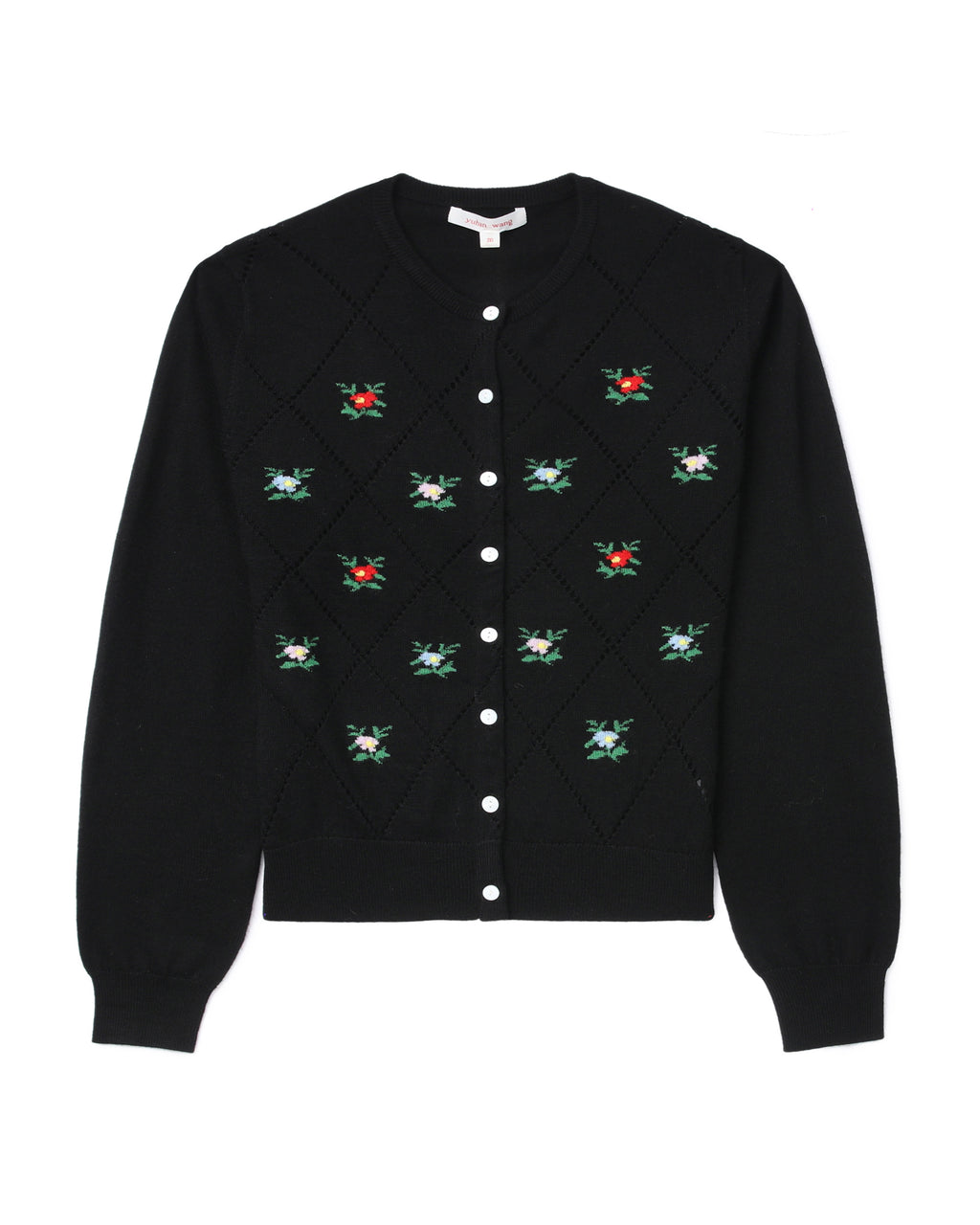Floral embroidered cardigan