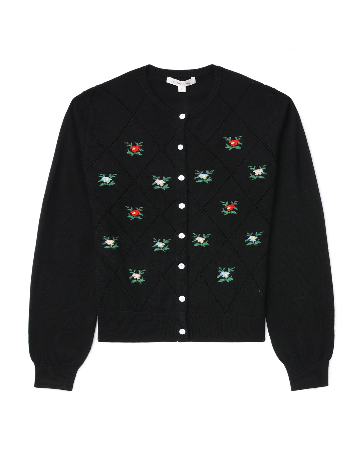 Floral embroidered cardigan