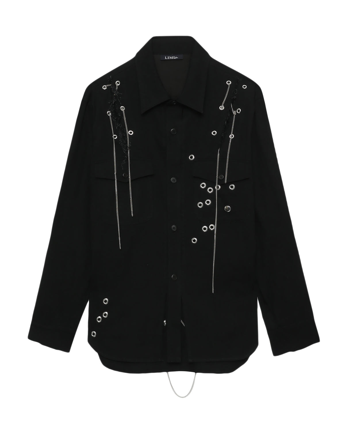 Metal eyelet detail shirt