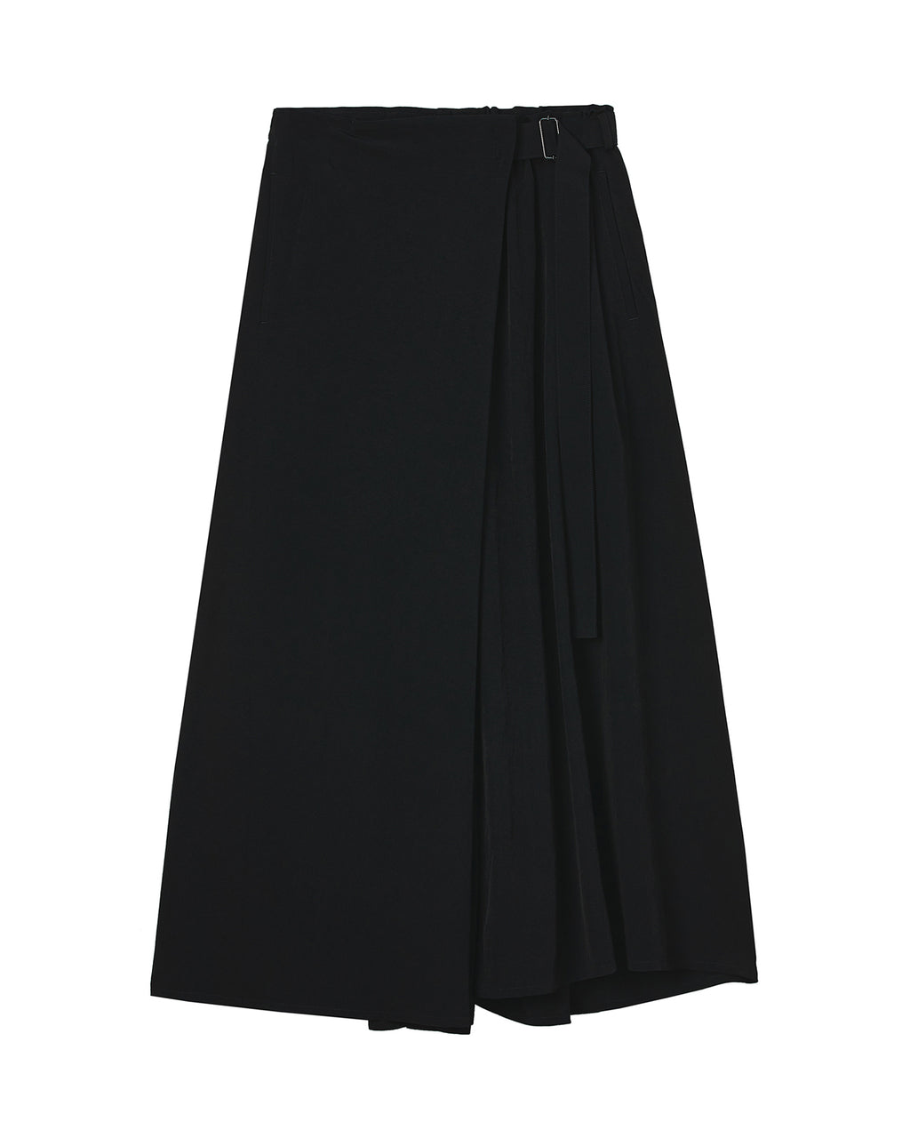Wrap midi-skirt