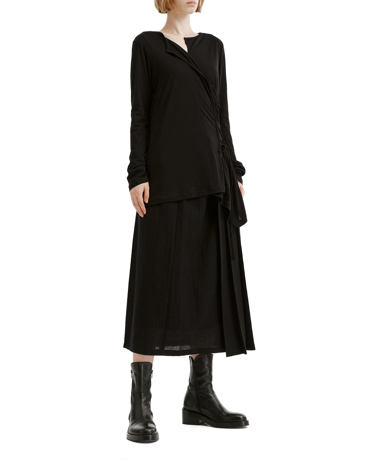 Pleated maxi skirt