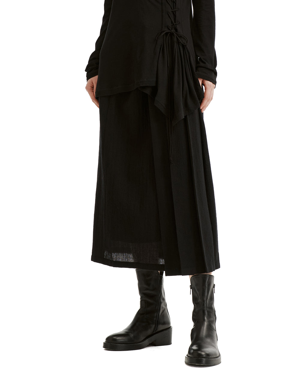 Pleated maxi skirt