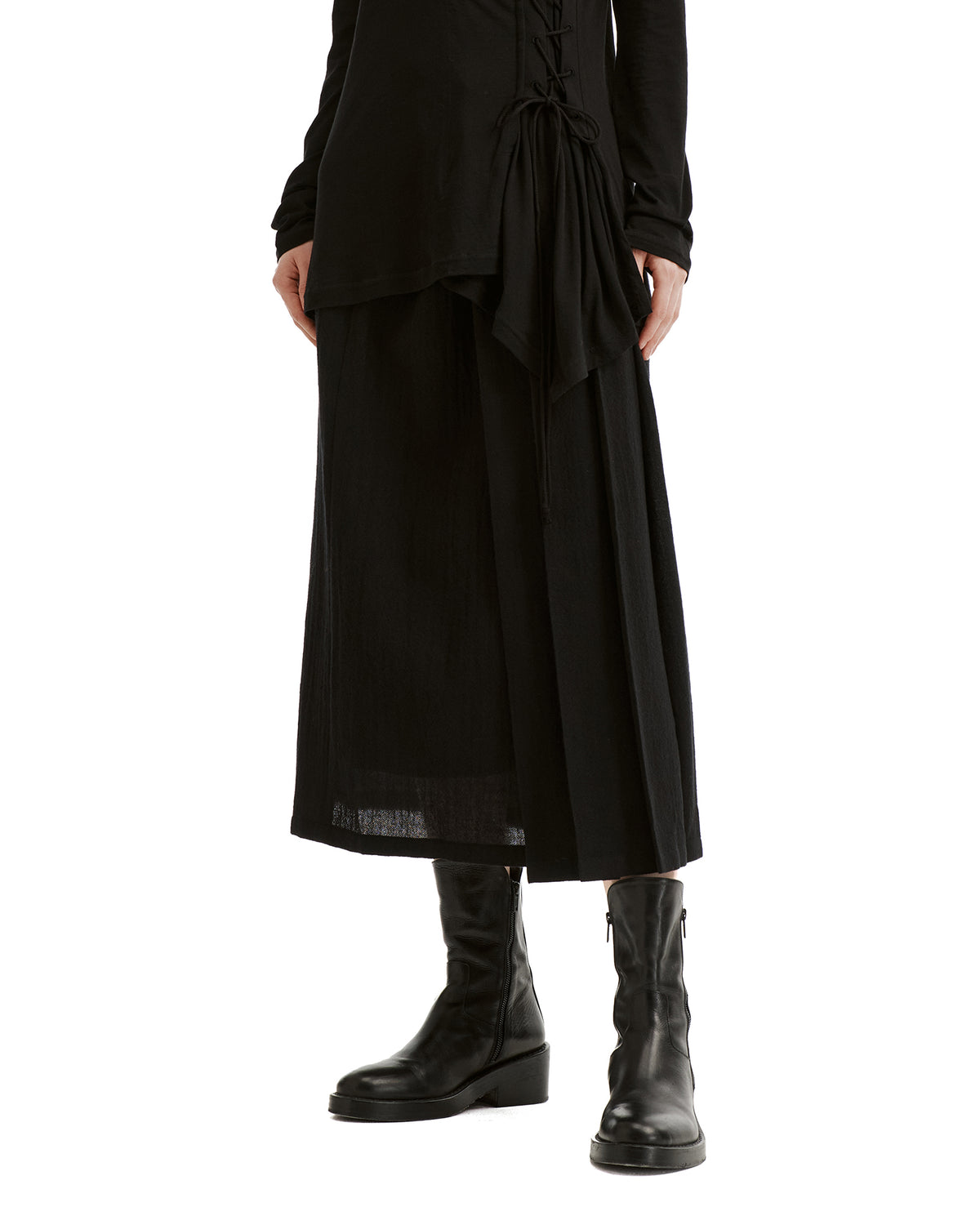 Pleated maxi skirt