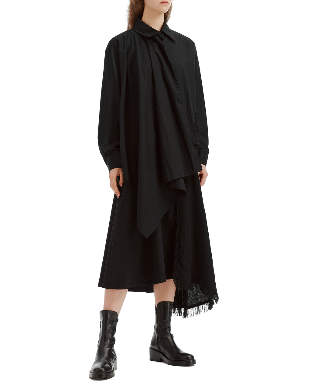Fringed midi skirt