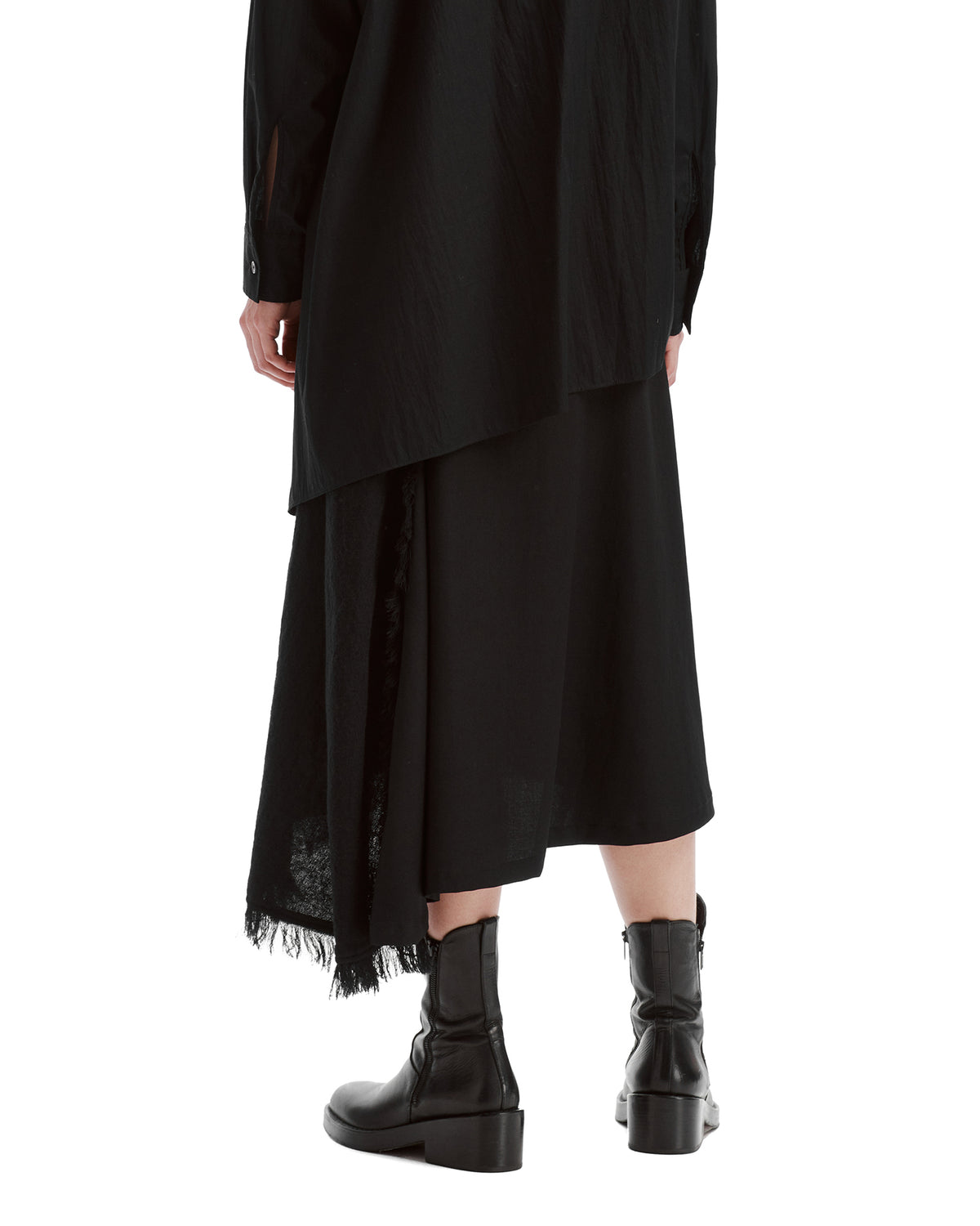 Fringed midi skirt