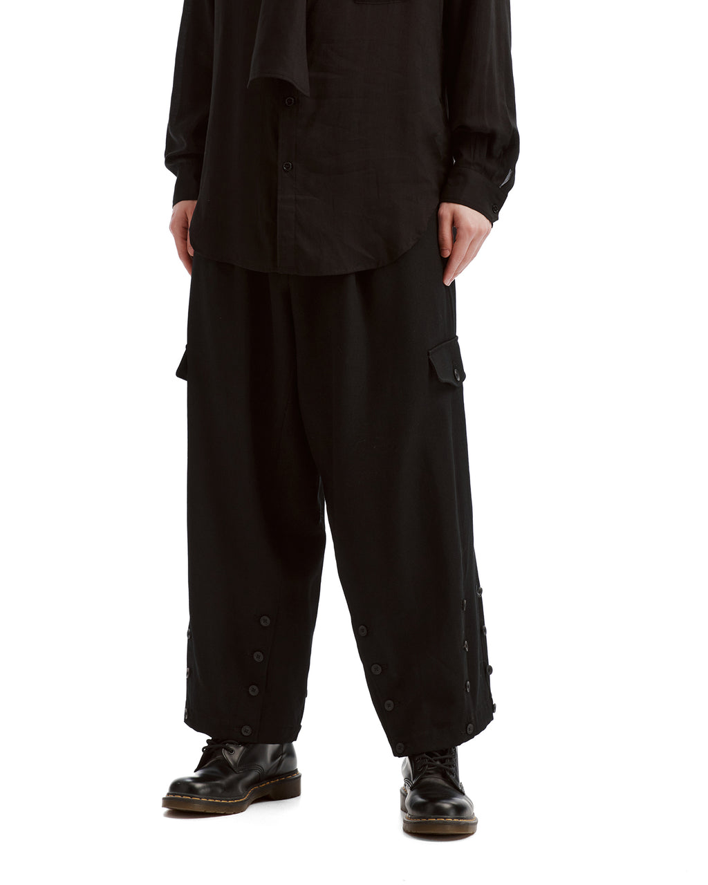 Buttoned cargo pants