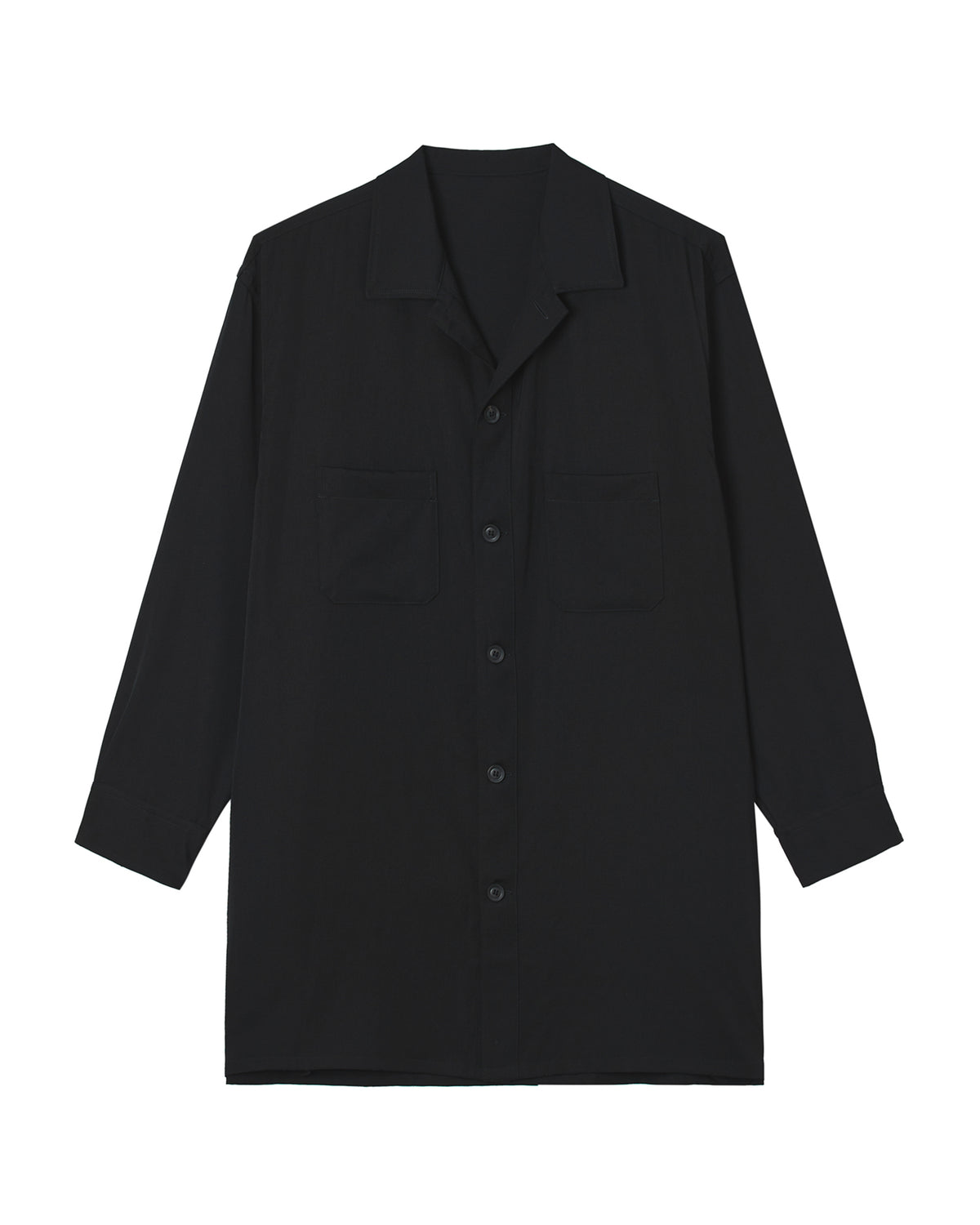 Open collar long sleeve shirt