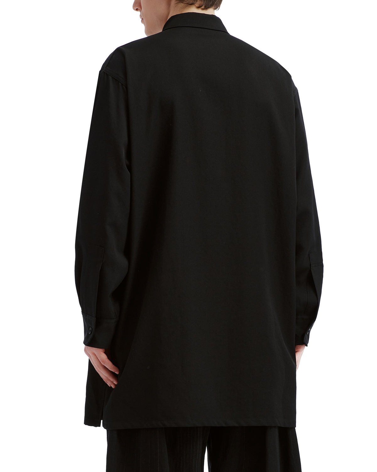 Open collar long sleeve shirt