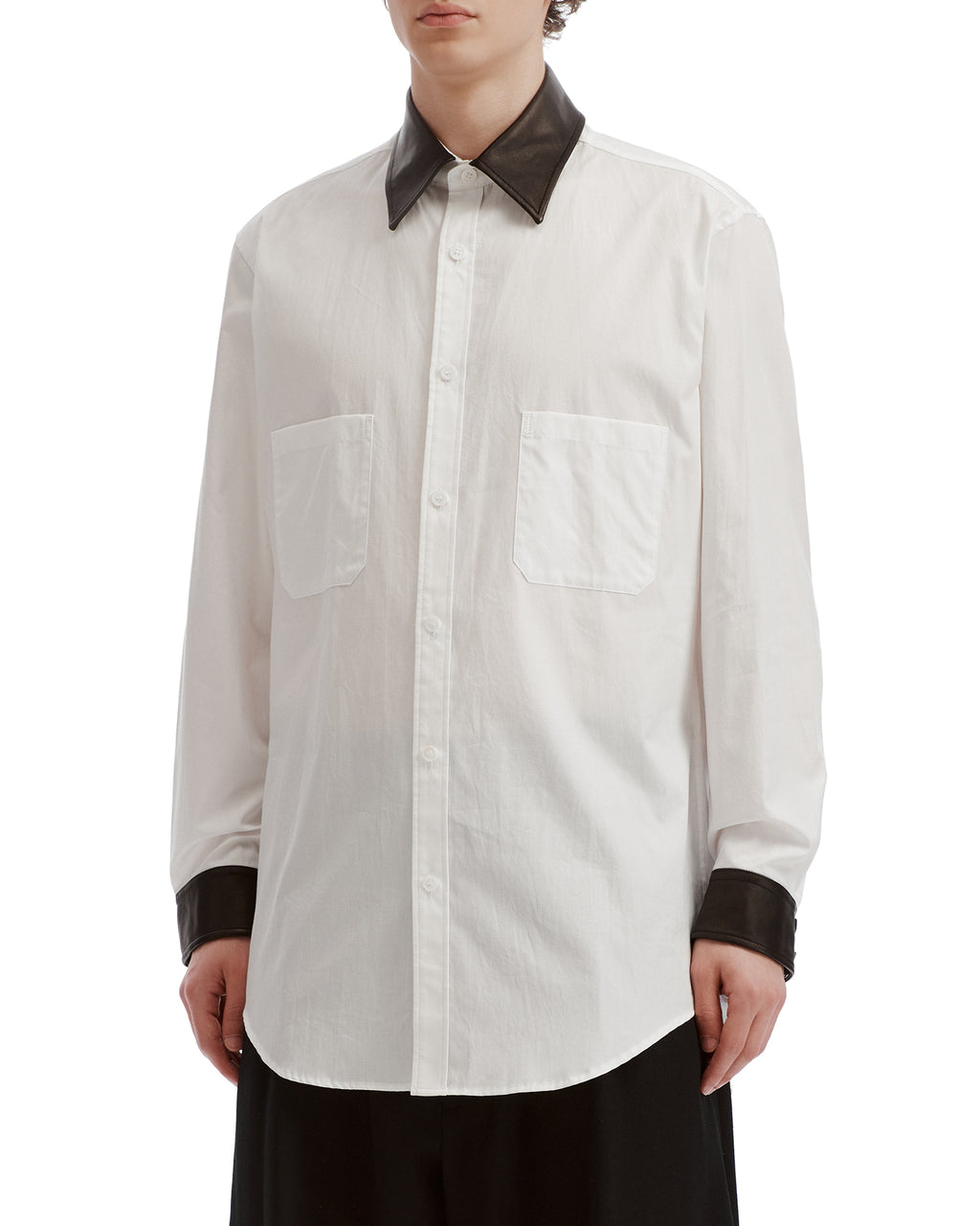 Contrast-collar shirt