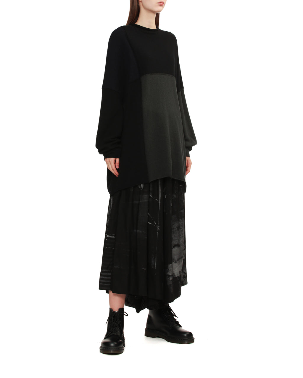 Panelled sweater