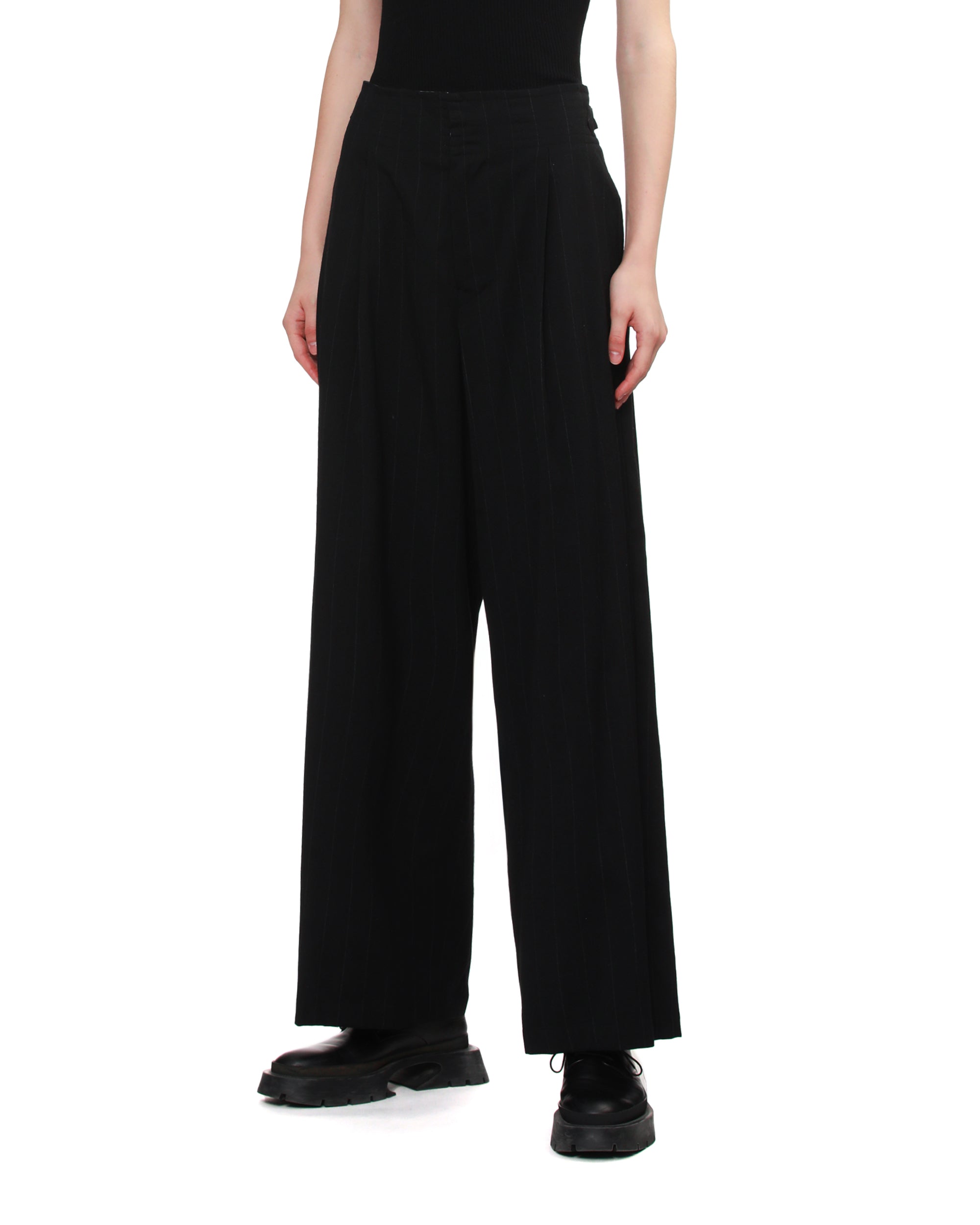 Striped wide pants