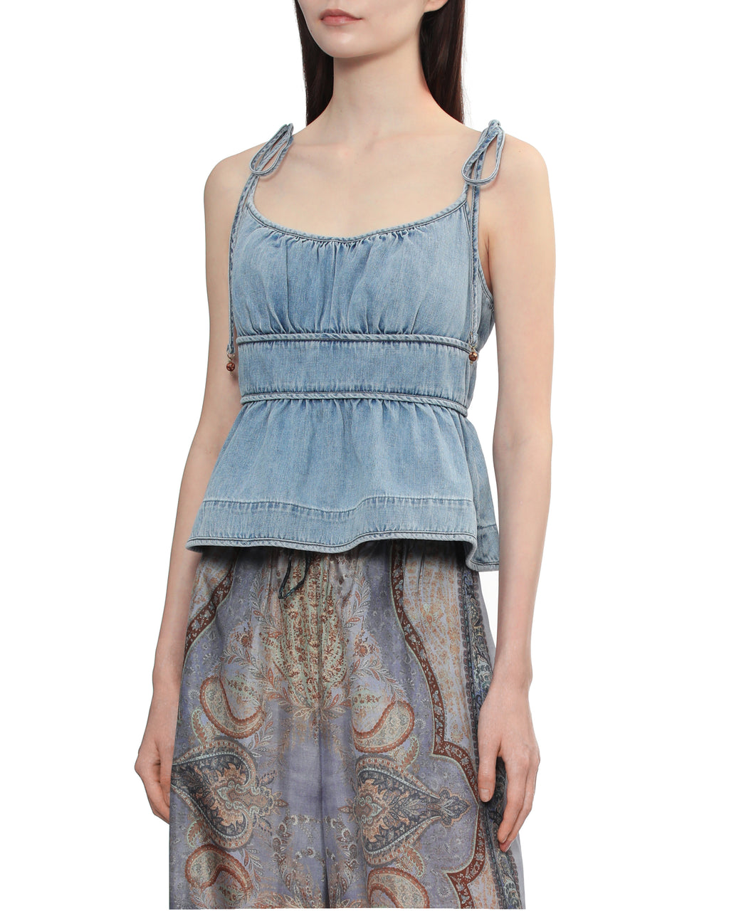 Denim cami top
