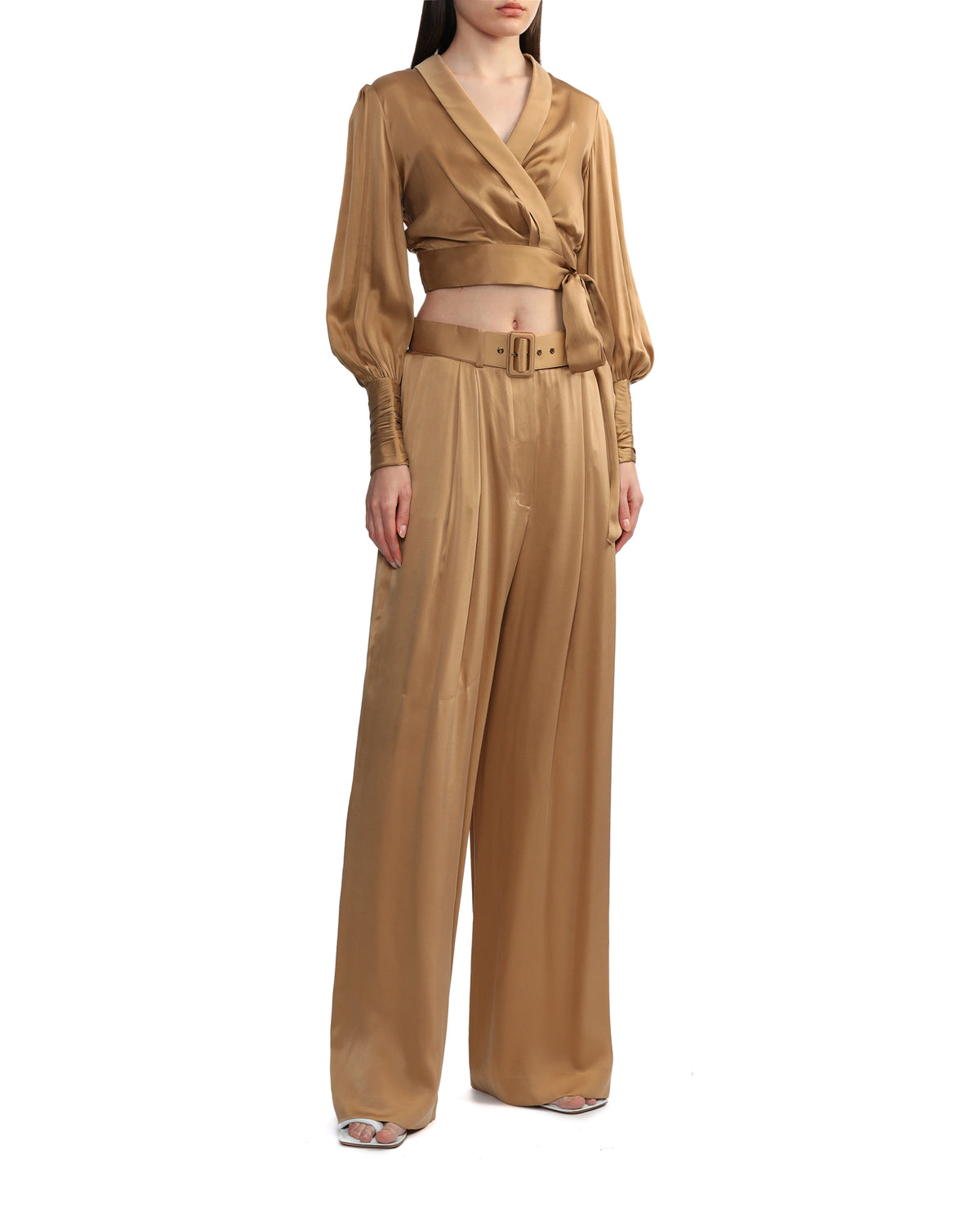 Silk wrap top