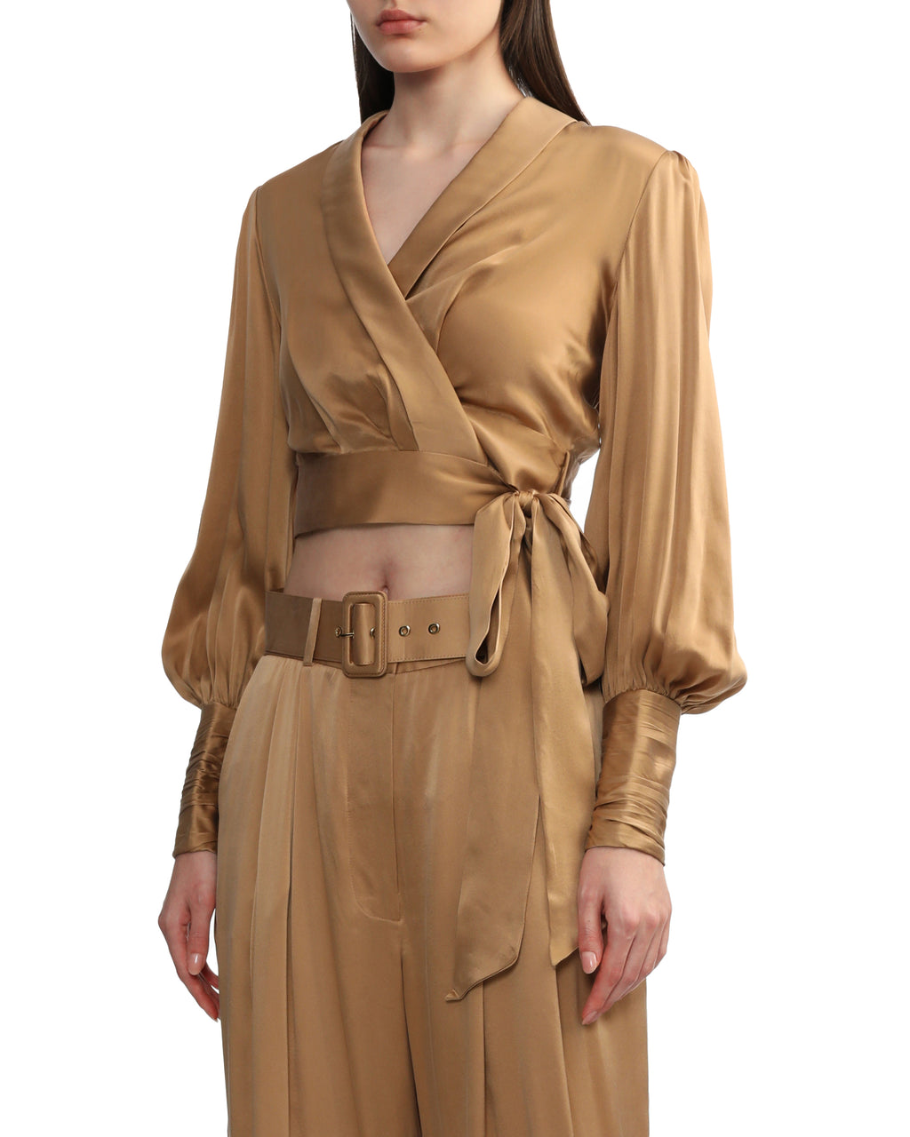 Silk wrap top