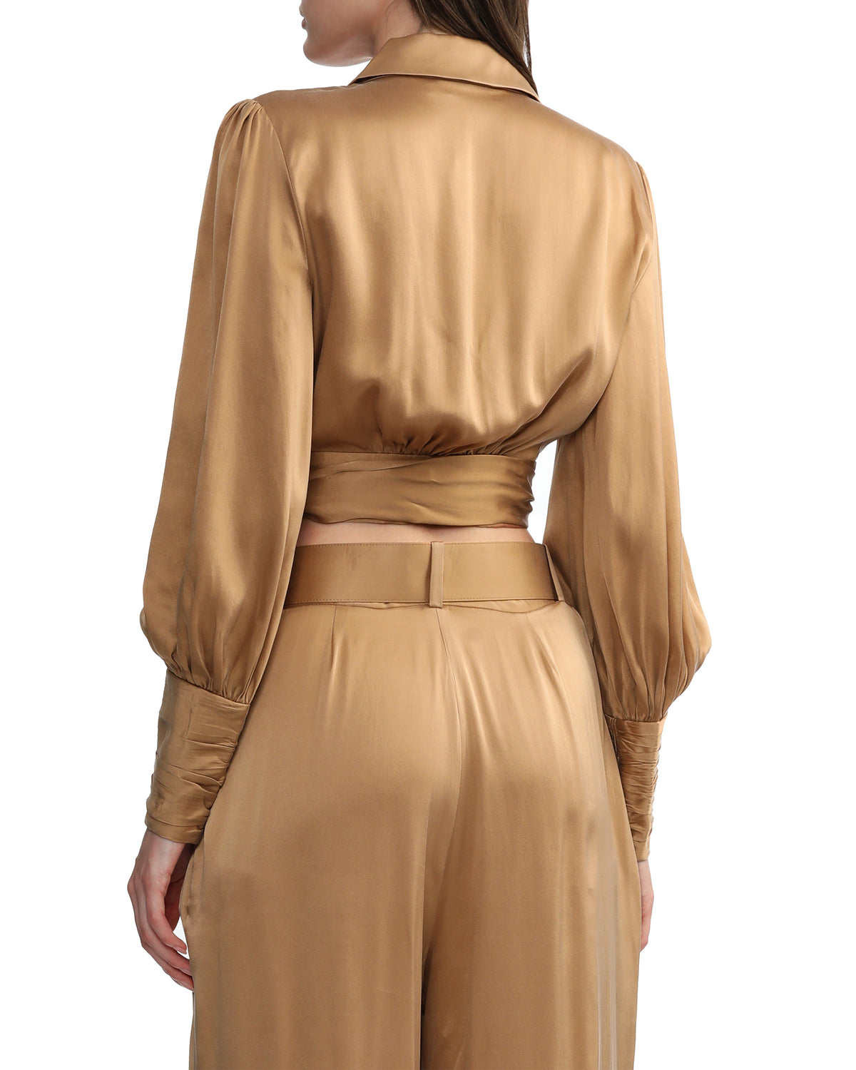 Silk wrap top