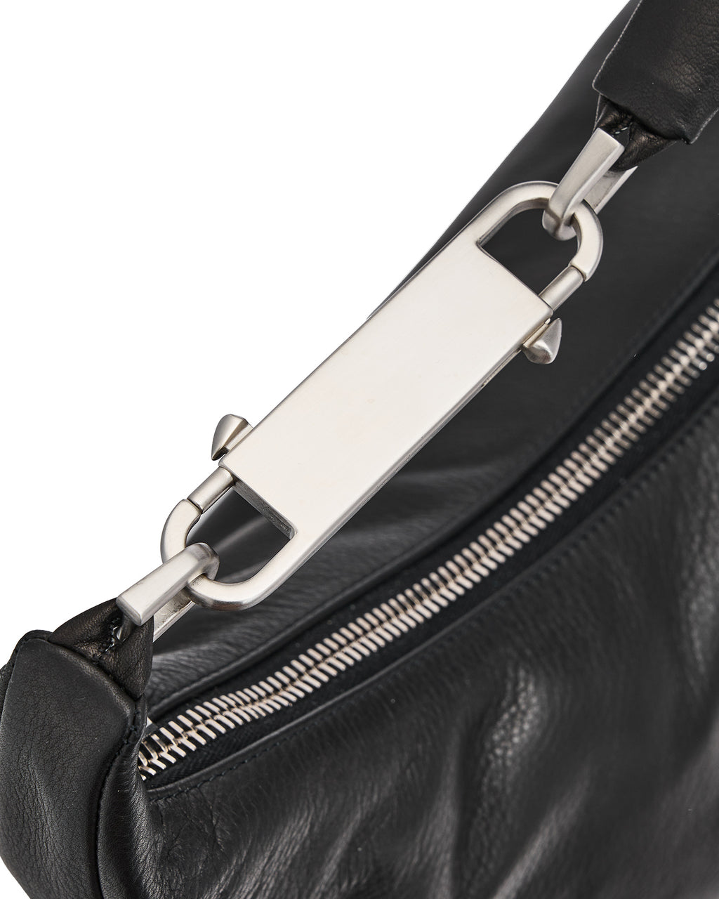 Leather hobo handbag