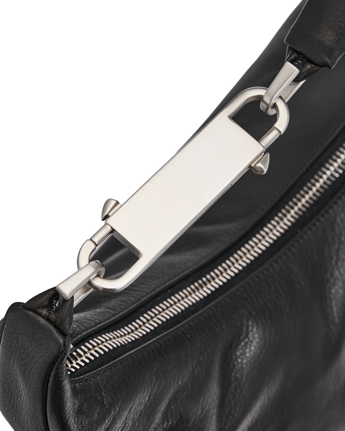Leather hobo handbag