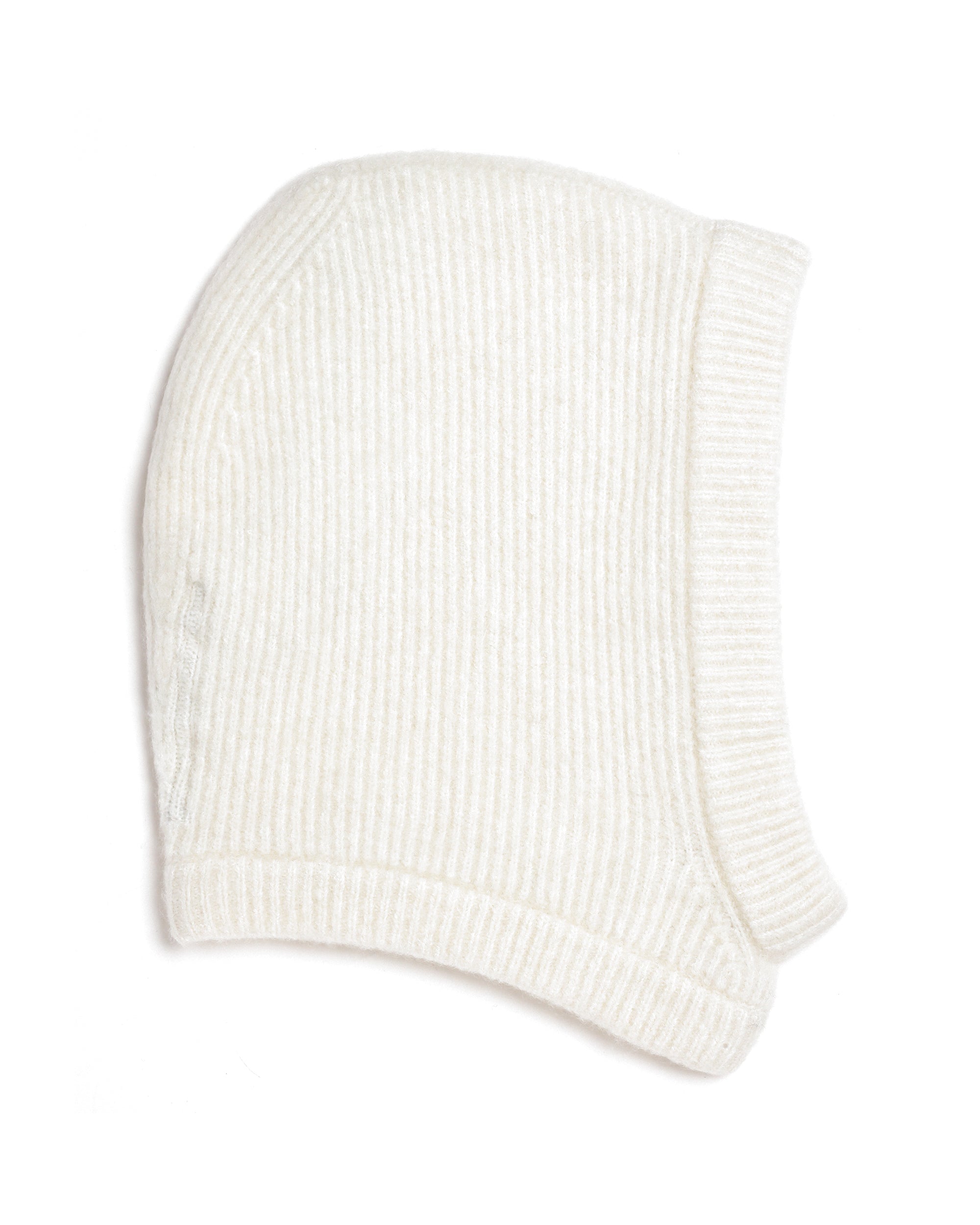 Rib-knit hood