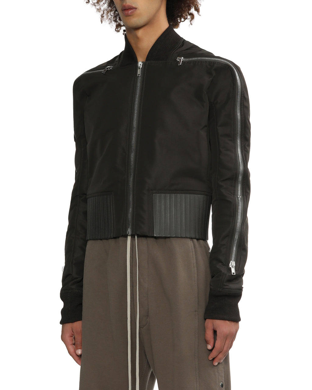 Cropped bomber jacket
