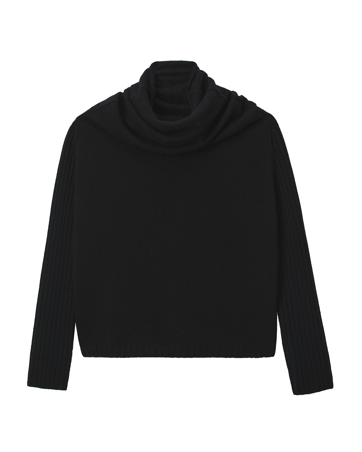 Draped turtleneck sweater