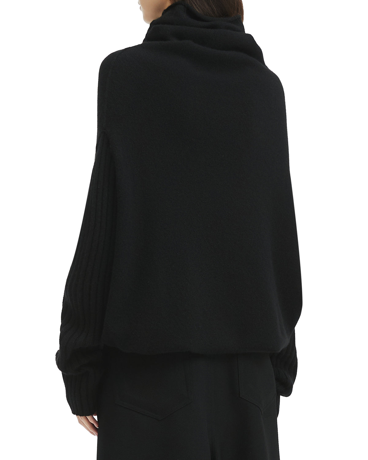 Draped turtleneck sweater