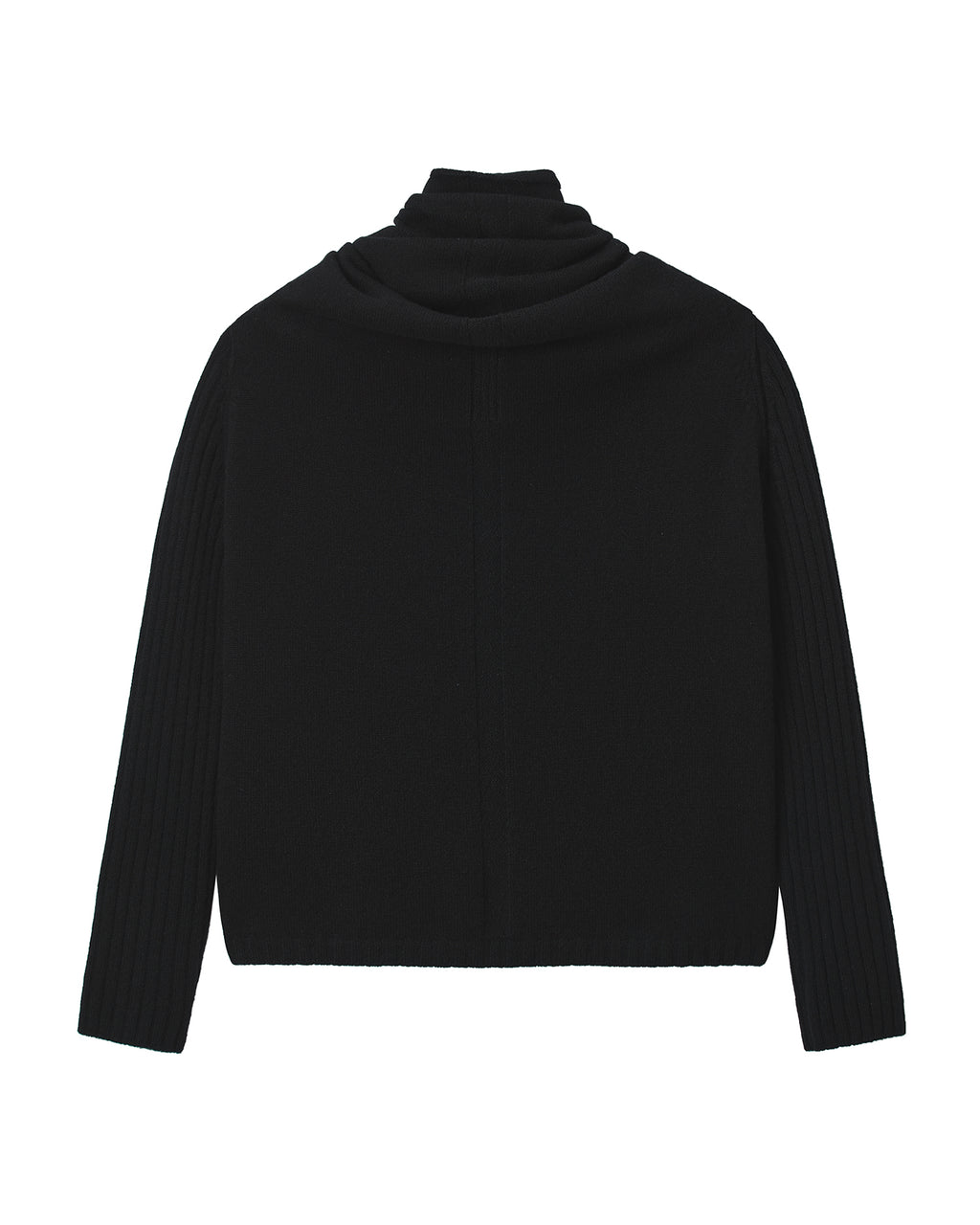 Draped turtleneck sweater