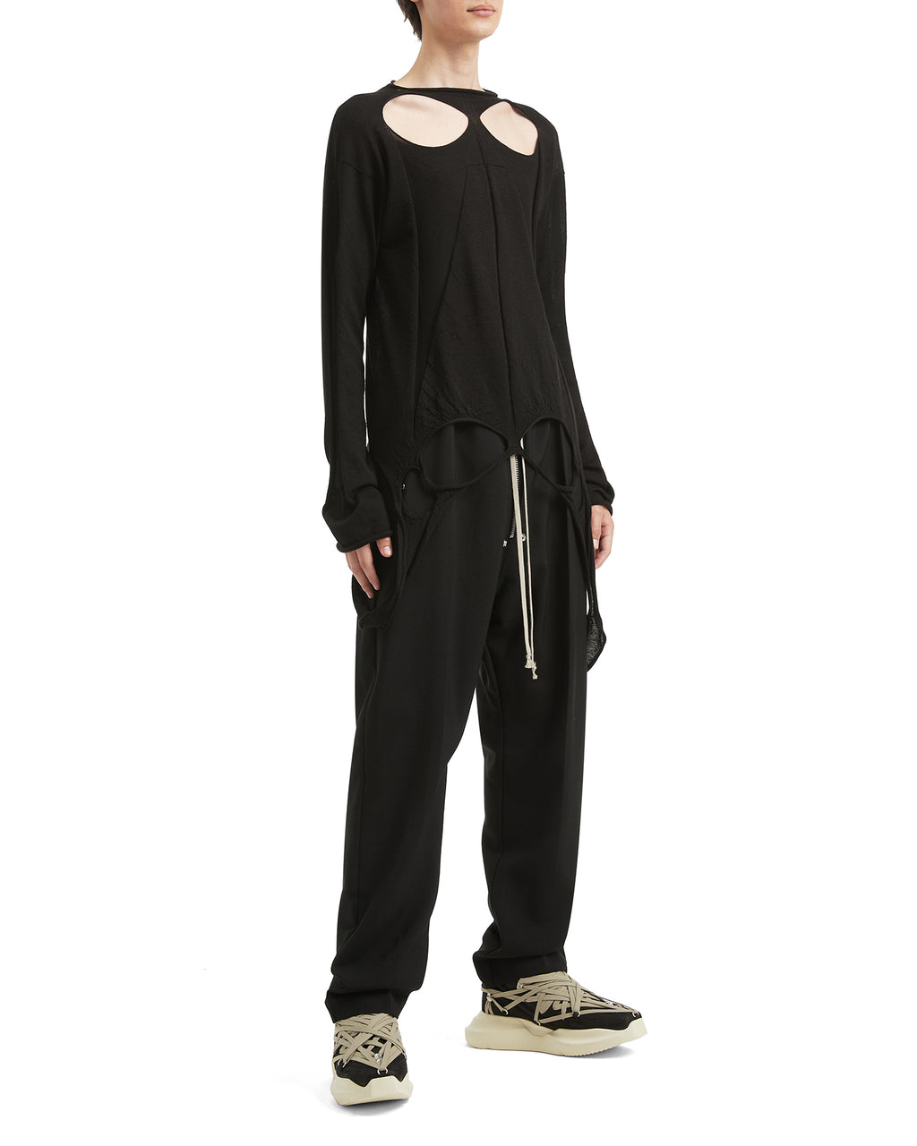 Slashed pull knit top