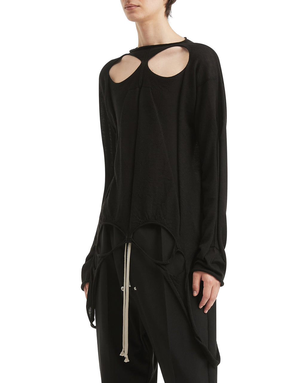 Slashed pull knit top