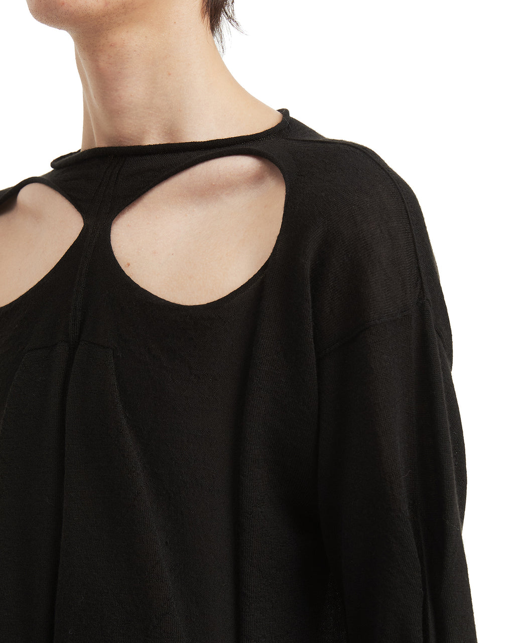 Slashed pull knit top
