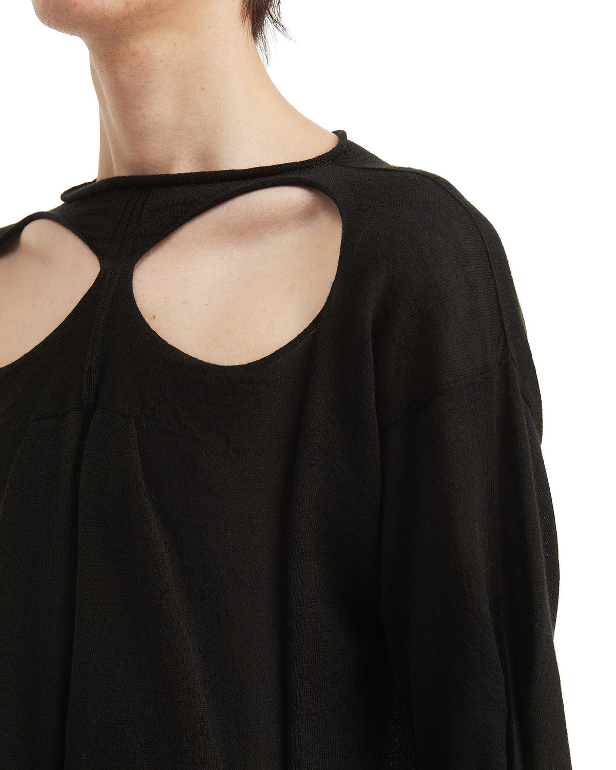 Slashed pull knit top