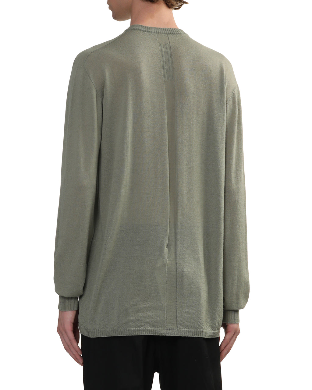Round neck fine-knit jumper