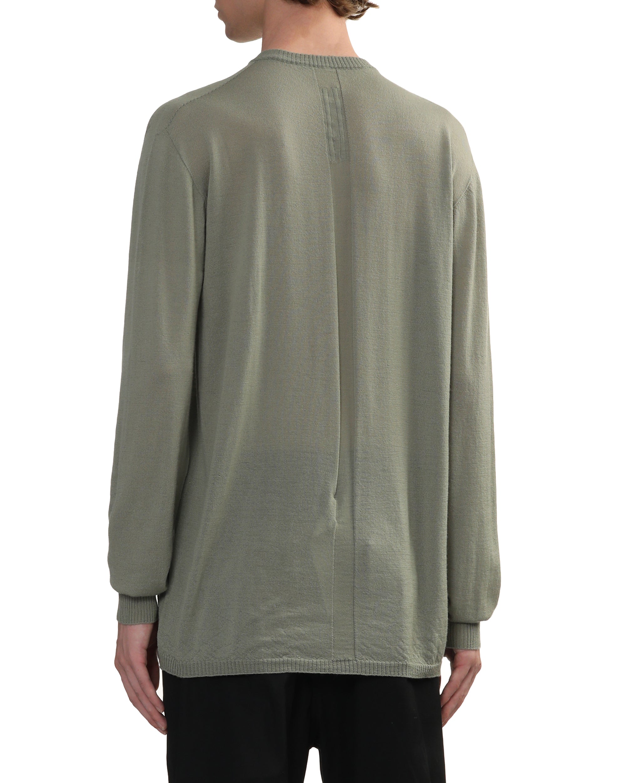 Round neck fine-knit jumper