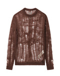 Open-knit distressed sweater