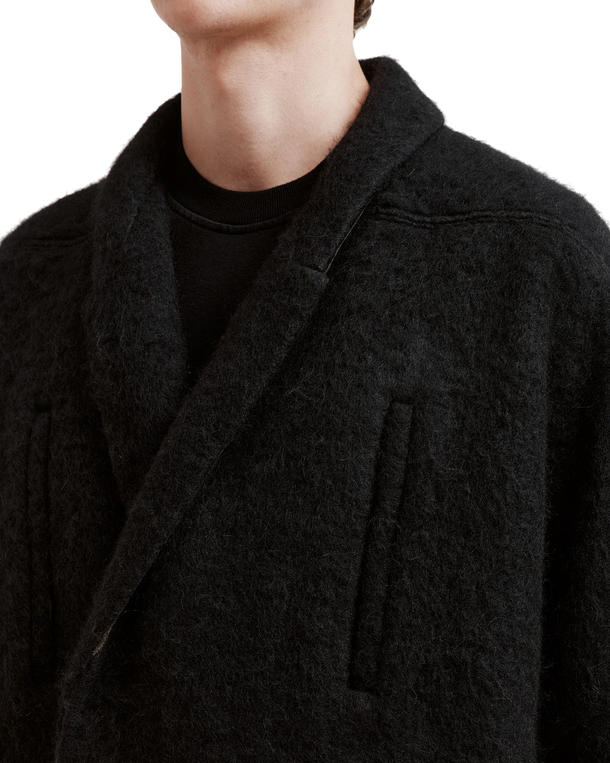 Loose mid-length coat