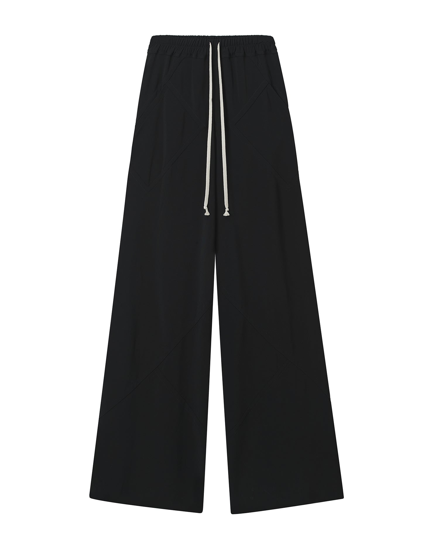 Drawstring wide leg pants