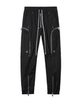 Zip-detail pants