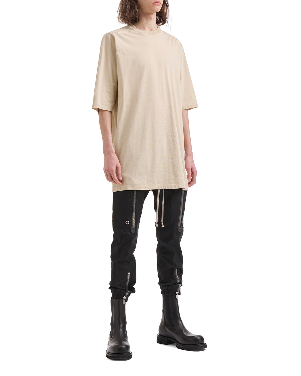Zip-detail pants