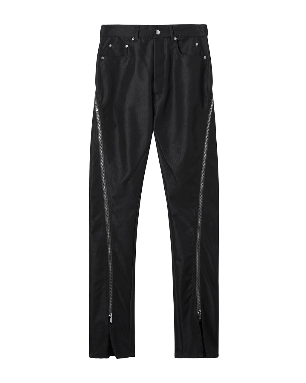 Zip-detail pants