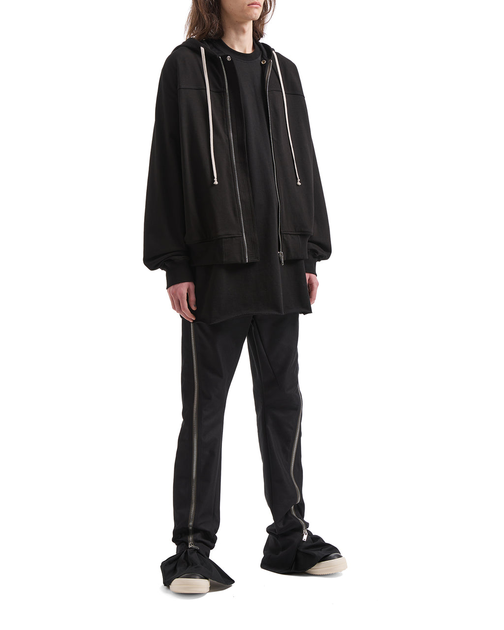 Zip-detail pants